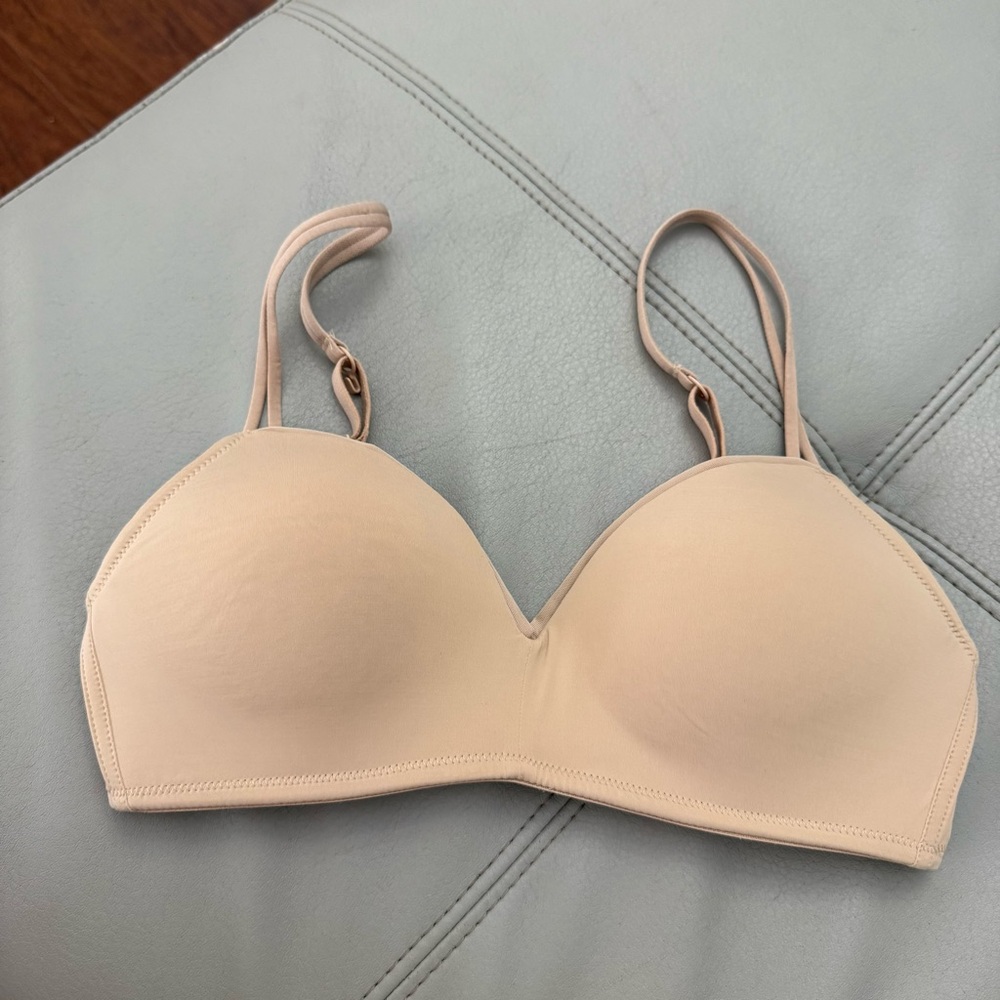 H7 Aerie Real Happy Wireless Plunge V-Neck Bra Lounge Comfort Pink